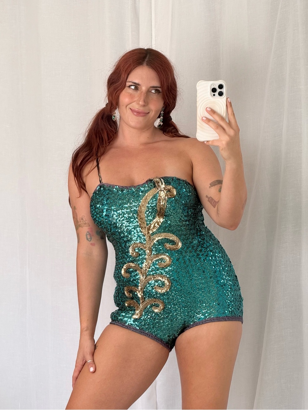 vintage showgirl sequin romper ⋆